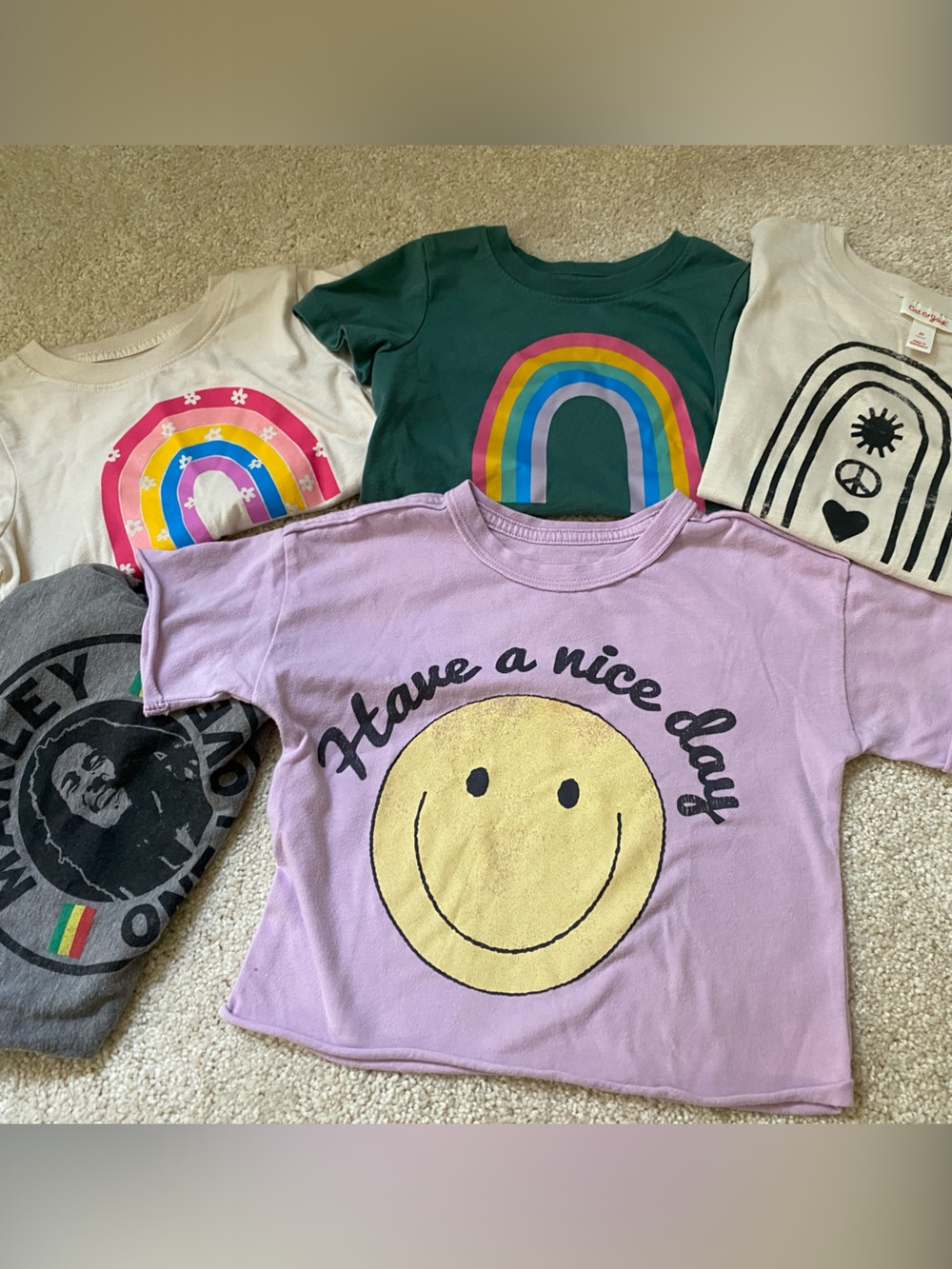 Kids Rainbow Smiley' Graphic Tee - set of five,  SIZE 3T, Target Brands